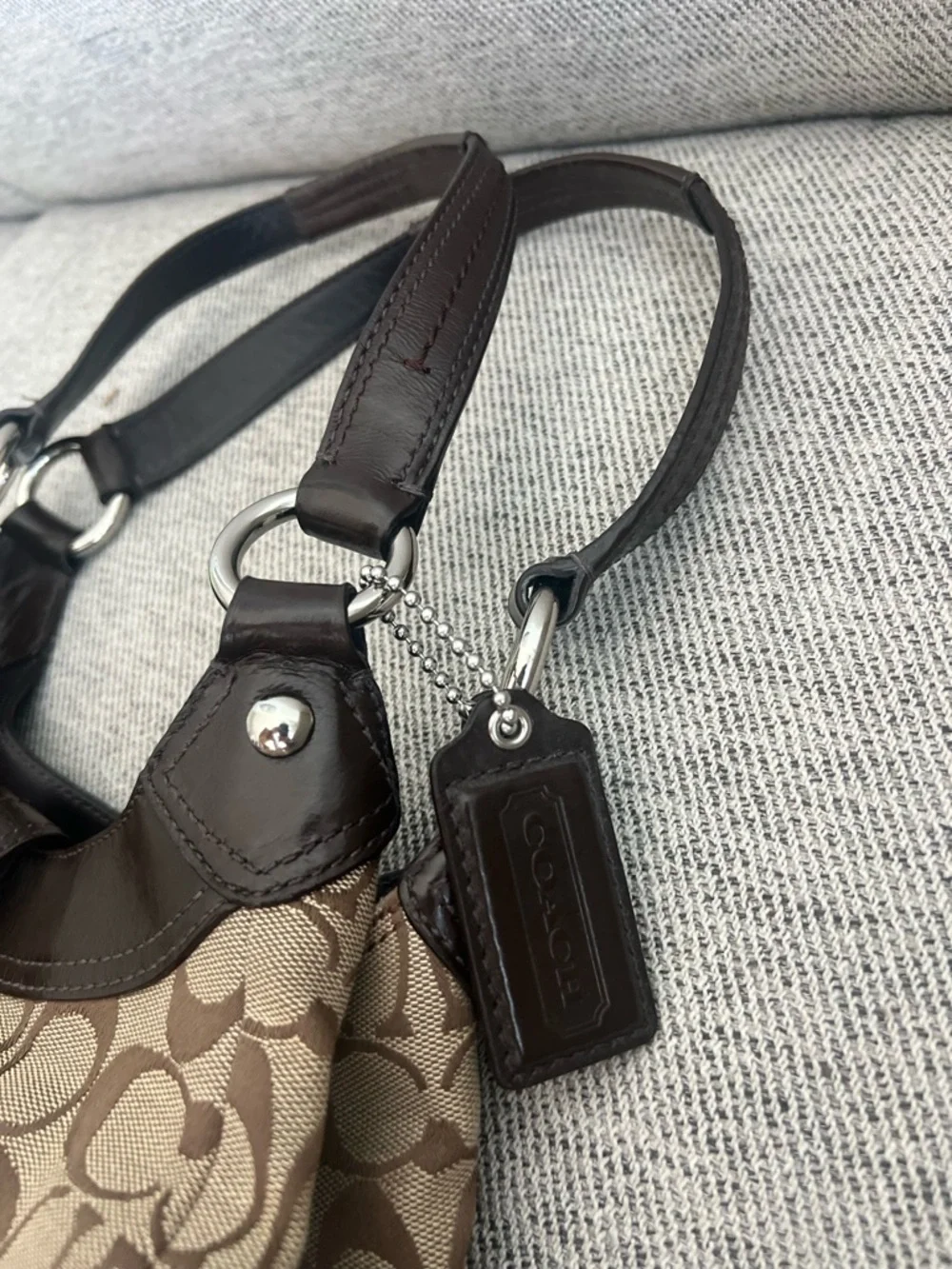 Coach y2k vintage Signature Soho Lynn Hobo Shoulder Bag F17094 Brown - Picture 4 of 15